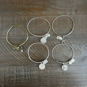 5 Alex and Ani Charm Bracelets